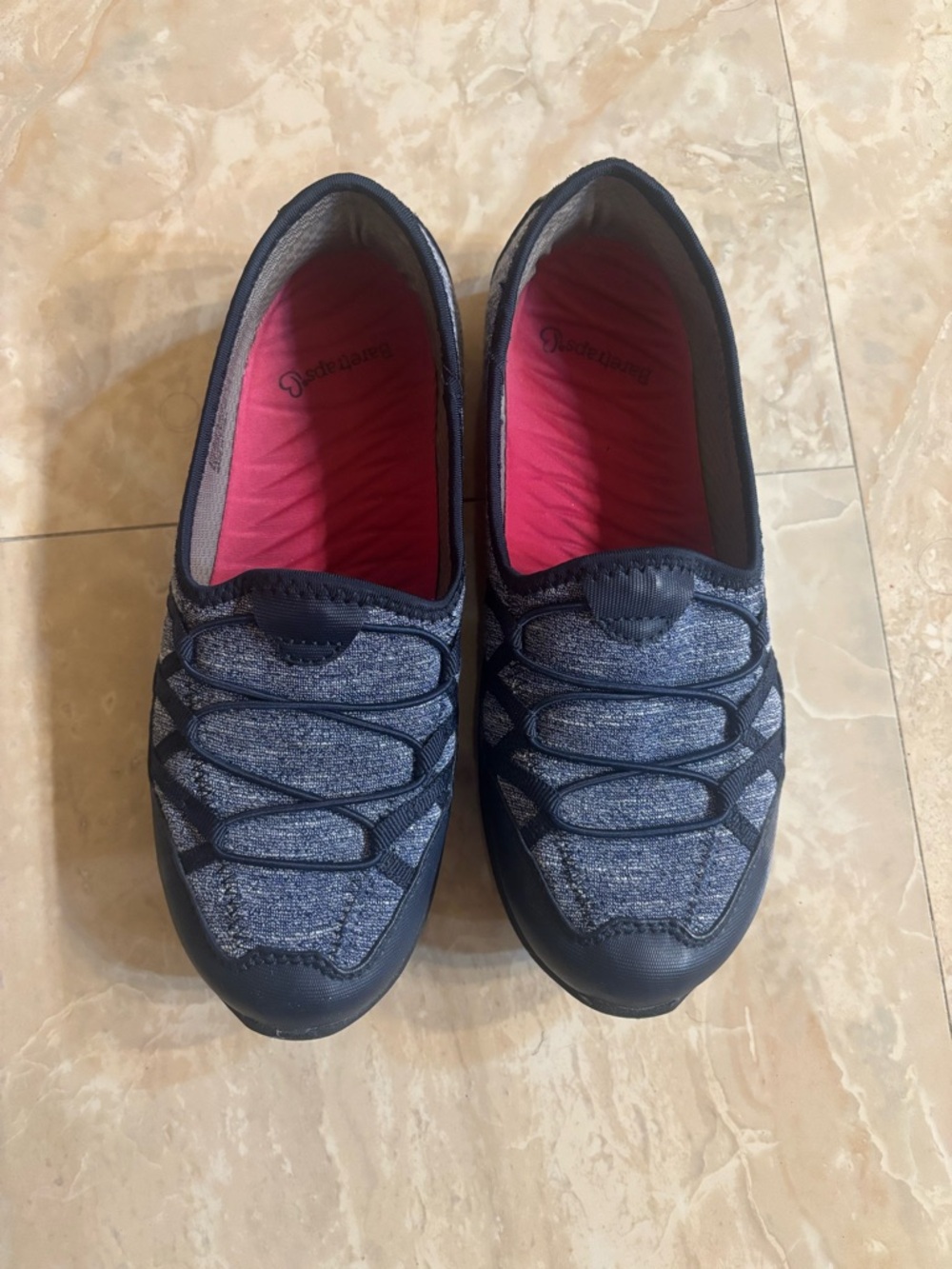 Bare Traps Bonaire Comfortable Women's Slip-On Knit Walking Shoes - Navy